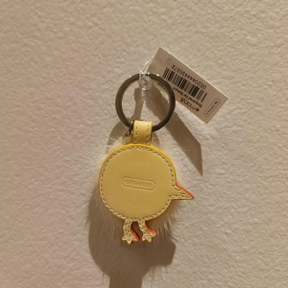 Coach Ivory Fur Keychain - Picture 2 of 2